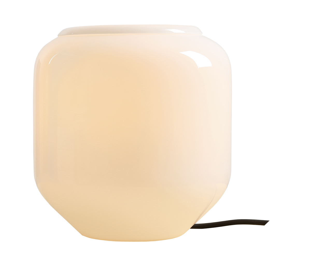 Flask 18cm Hvit/svart bordlampe Fra Artera - Den svarte ledningen er en fin fargekontrast som gir lampen et harmonisk og lekent uttrykk.