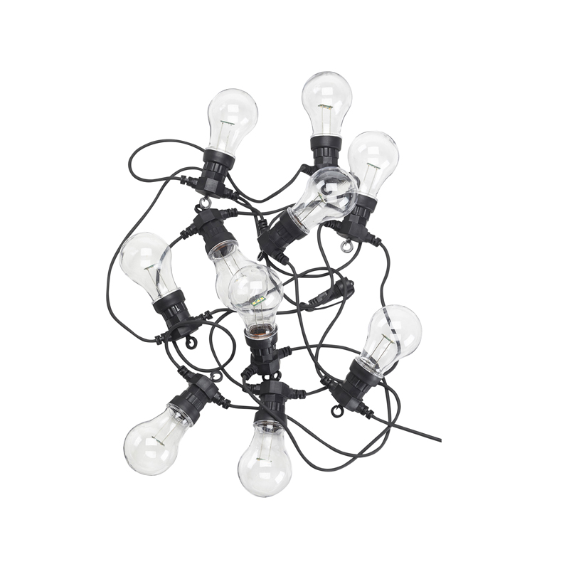 Garden Koblebar 10m Svart Fra Pixie Design - I tillegg til det er det en innebygd 5-trinns dimmer p&aring; transformatoren og en timer.