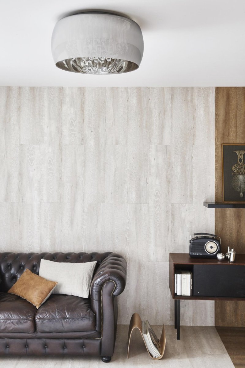 Pearl Ø50 Røykfarget plafond Fra Lucide - Takket være denne kombinasjonen av refleksjon og gjennomsiktighet har Pearl et veldig luksuriøst og varmt utseende.