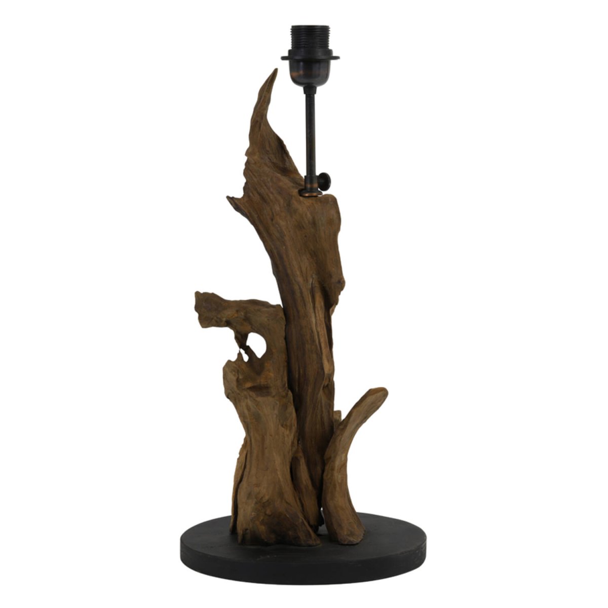 Ikal 50cm Tre lampefot Fra Light & Living - Laget av resirkulert teakrot gir denne lampefoten et kunstnerisk og organisk uttrykk som forvandler hvert rom til en harmonisk oase.