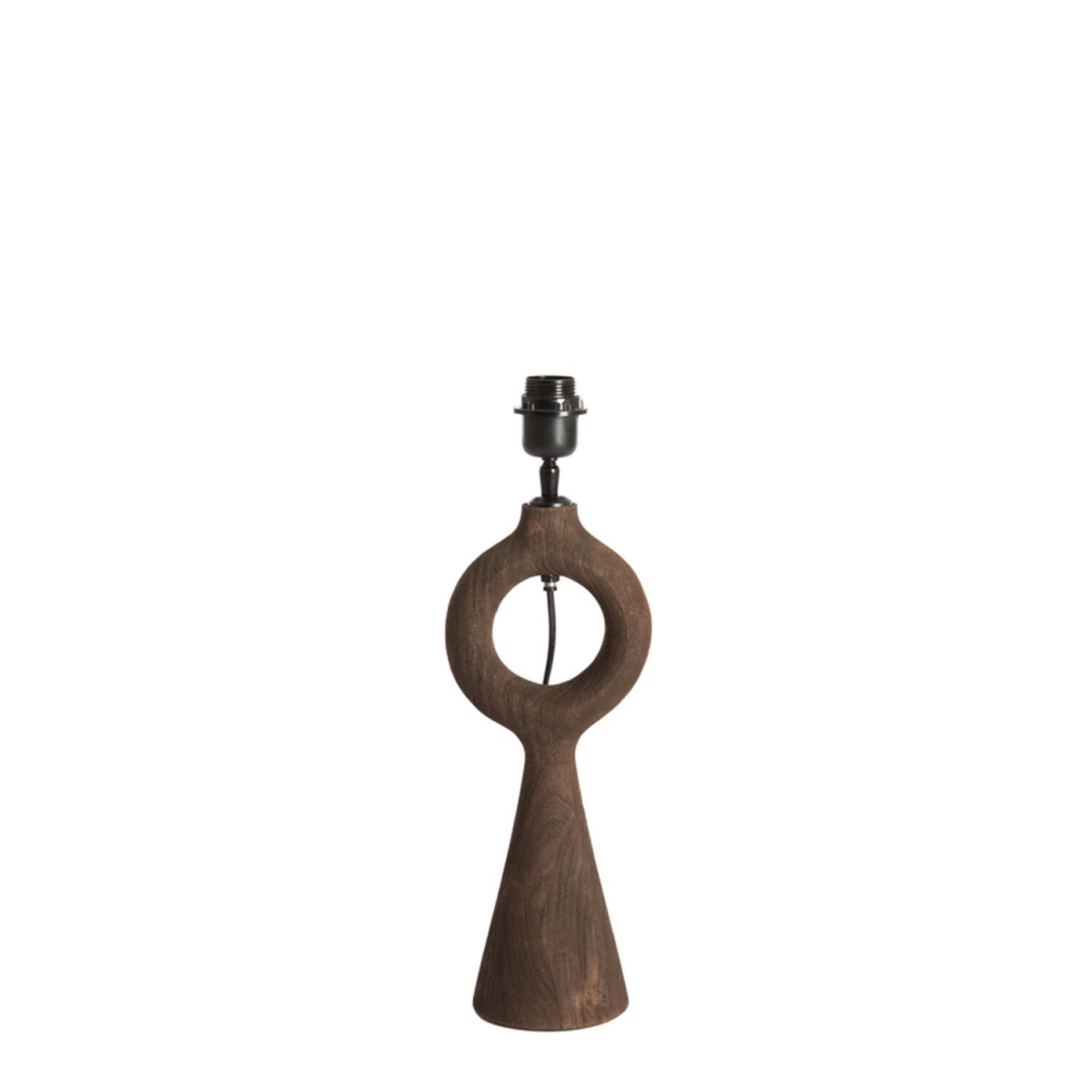 Sabuli 40cm Tre lampefot Fra Light & Living - Denne vakre lampefoten er laget av tre og har en matt mørkebrun finish som gir den et naturlig og rustikk preg.