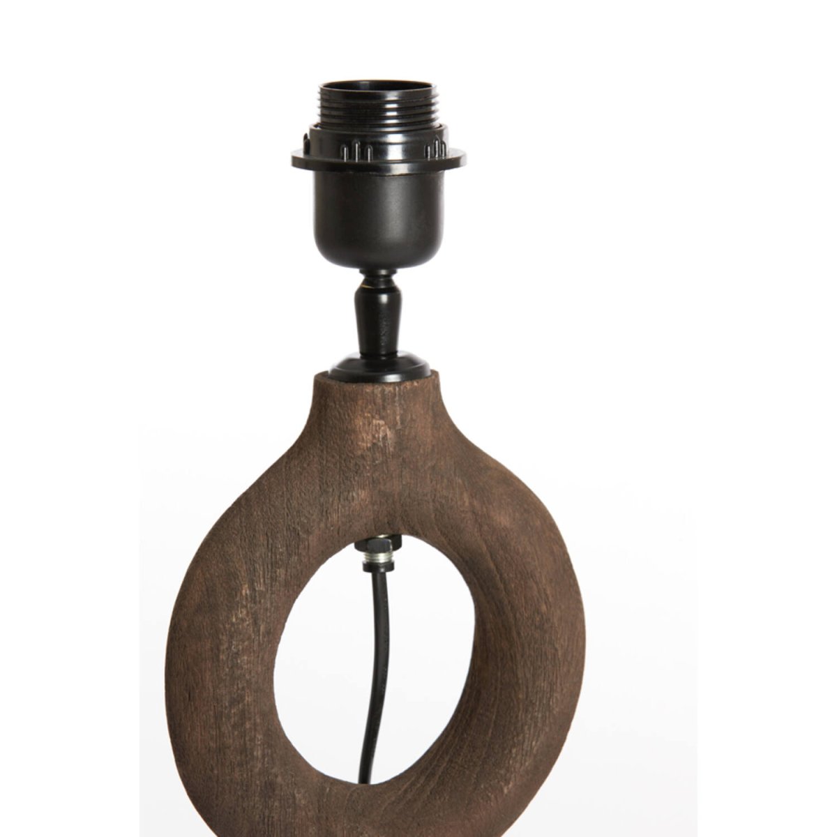 Sabuli 40cm Tre lampefot Fra Light & Living - Denne vakre lampefoten er laget av tre og har en matt mørkebrun finish som gir den et naturlig og rustikk preg.