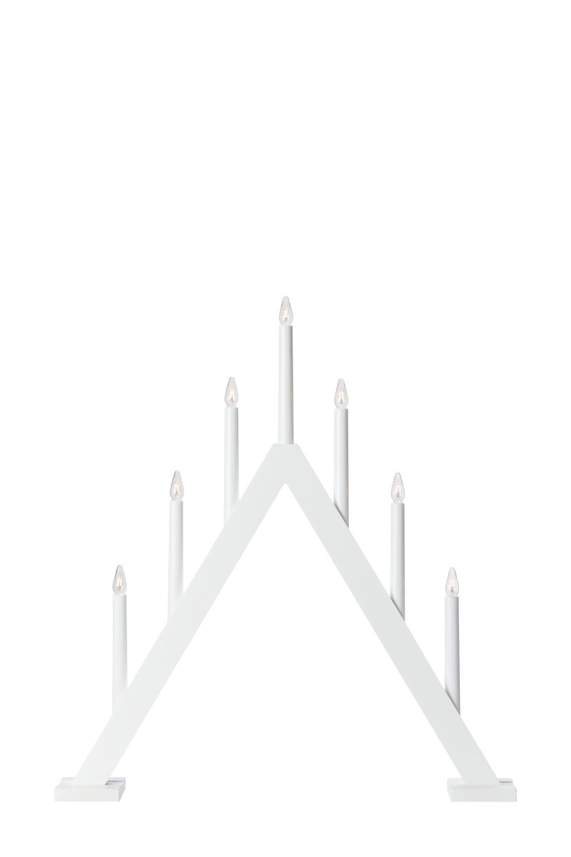 Ariele Hvit Fra Markslöjd - Stilig klassisk adventslysestake i hvitt med 7 lys.