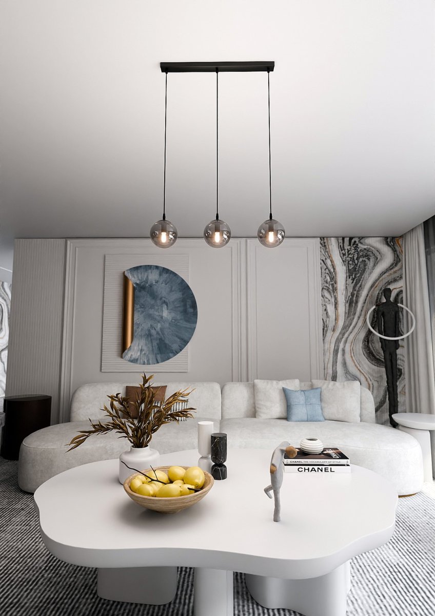 Cosmo 70cm Røykfarget Taklampe Fra Emibig Lighting - Dens minimalistiske stil passer inn i de nyeste trendene samtidig som den opprettholder fortidens eleganse.
