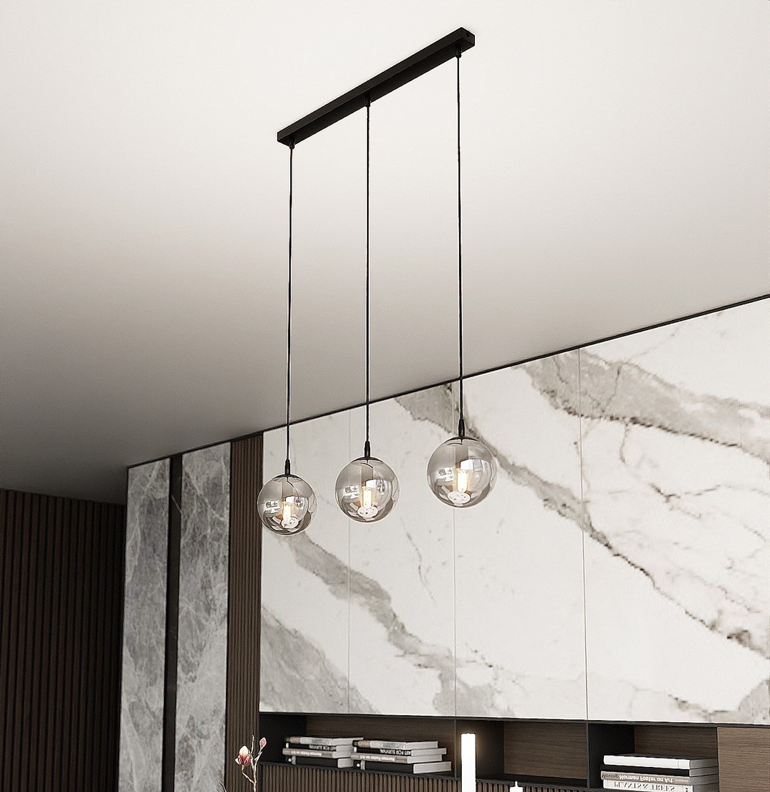 Cosmo 70cm Røykfarget Taklampe Fra Emibig Lighting - Dens minimalistiske stil passer inn i de nyeste trendene samtidig som den opprettholder fortidens eleganse.