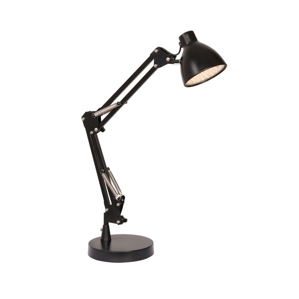 Bronx 40cm Svart skrivebordslampe Fra Halo Design - De bevegelige leddene gjør at du kan vinkle og justere lyset akkurat som du vil, noe som gjør den perfekt som leselampe på; skrivebordet eller nattbordet.