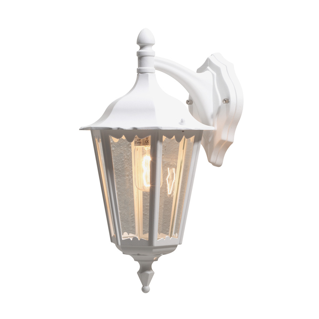 Firenze Hvit utendørslampe Fra Konstsmide - Gi fasaden din et klassisk og sofistikert utseende med denne stilige vegglampen i hvit finish!