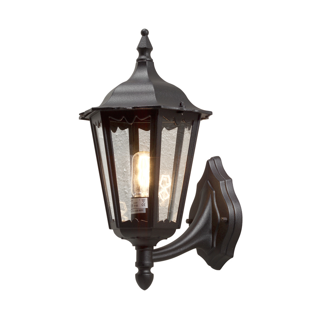Firenze Svart utendørslampe Fra Konstsmide - Gi fasaden din et klassisk og sofistikert utseende med denne stilige vegglampen i svart finish!