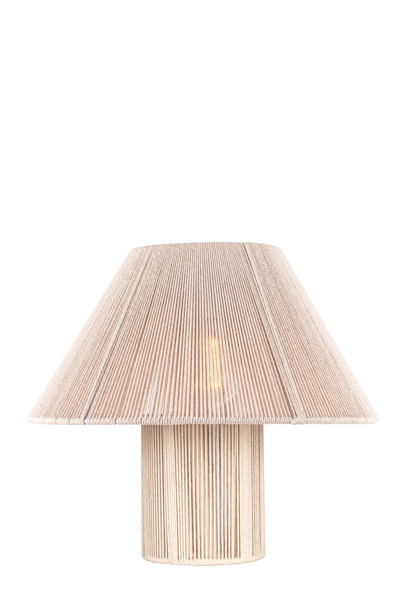 Anna 32cm Natur bordlampe Fra Globen Lighting - Anna er laget av naturfarget bomullstråd som er håndviklet rundt en metallramme.