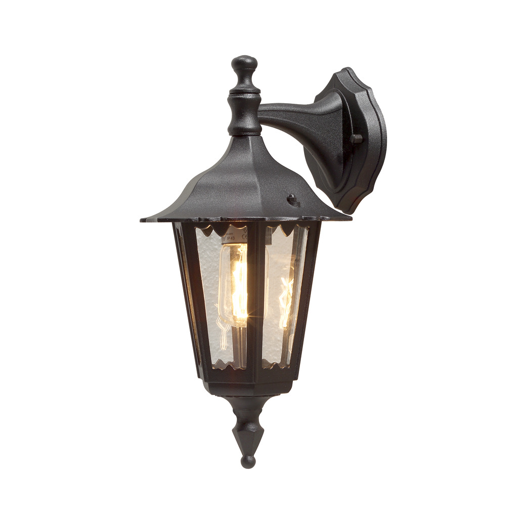 Firenze Svart utendørslampe Fra Konstsmide - Gi fasaden din et klassisk og sofistikert utseende med denne stilige vegglampen i svart finish!