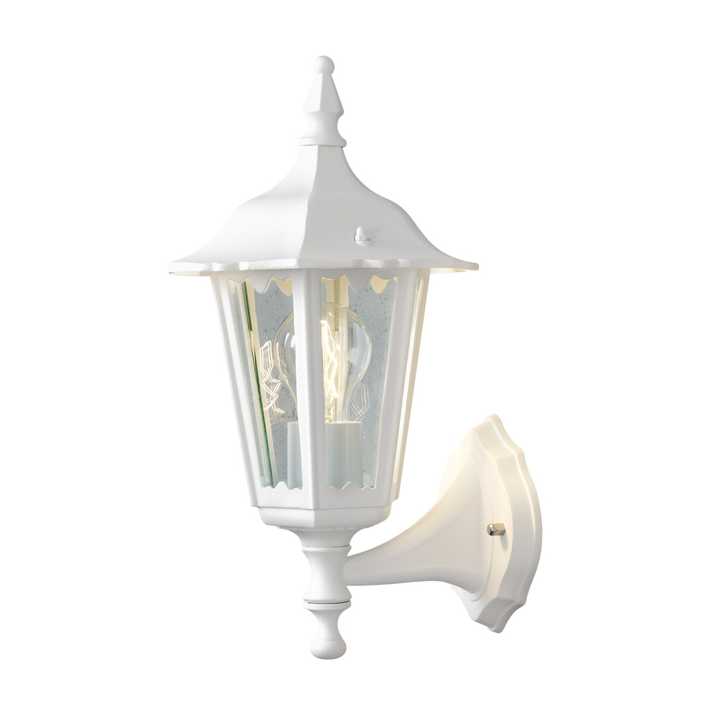 Firenze Hvit utendørslampe Fra Konstsmide - Gi fasaden din et klassisk og sofistikert utseende med denne stilige vegglampen i svart finish!