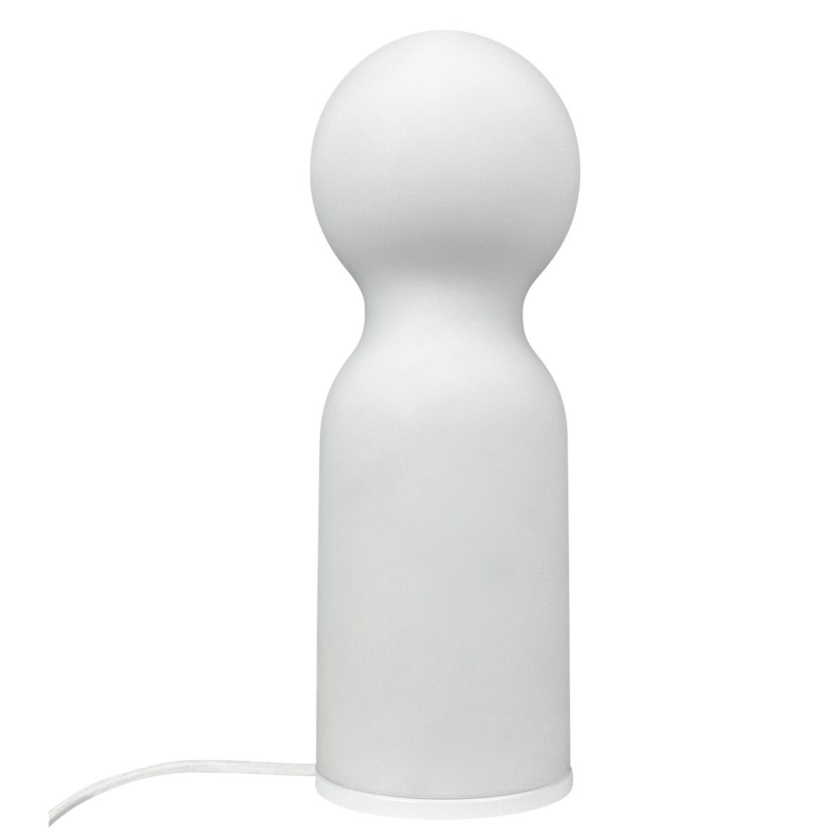 Harper 35cm Hvit bordlampe Fra Dyberg Larsen - Det matta opalglaset skapar en mjuk och rogivande atmosf&auml;r, perfekt f&ouml;r avkoppling och mysiga stunder.