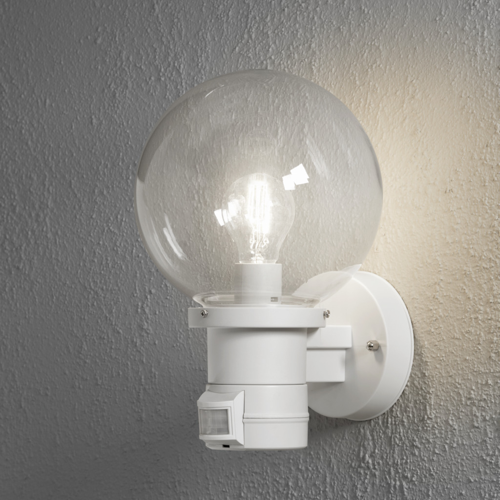 Nemi Hvit utendørslampe Fra Konstsmide - Skap en innbydende atmosfære og sørg for trygghet rundt huset med denne funksjonelle og stilige belysningen!