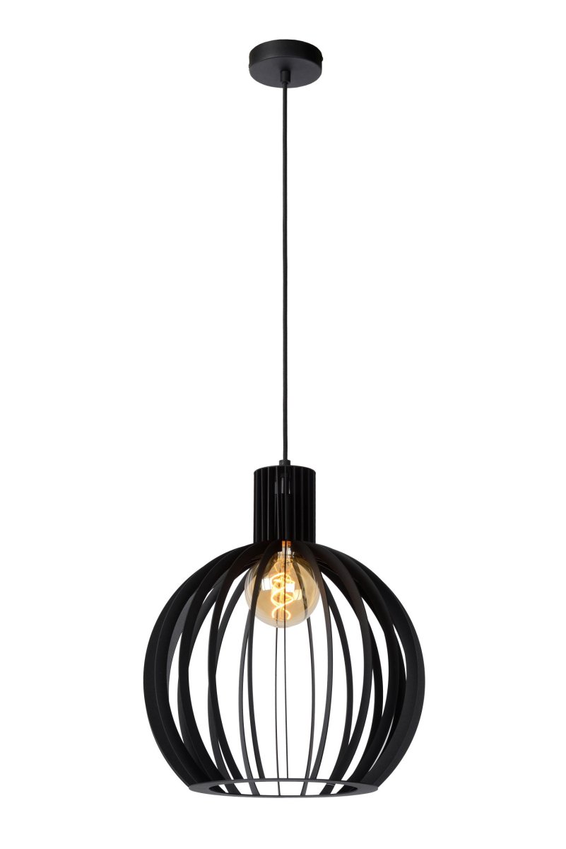 Mikaela Ø35 Svart Taklampe Fra Lucide - Med en maksimal h&oslash;yde p&aring; P&aring; 195 centimeter og sitt unike uttrykk passer Mikaela perfekt overalt, fra et moderne hjem til et kunstgalleri.