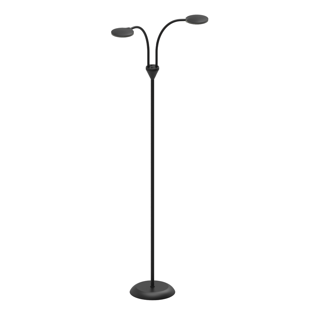 Fix 2 Svart gulvlampe Fra Halo Design - De sender ut et godt lys på 350lm og 3000K varmhvit fargegjengivelse.