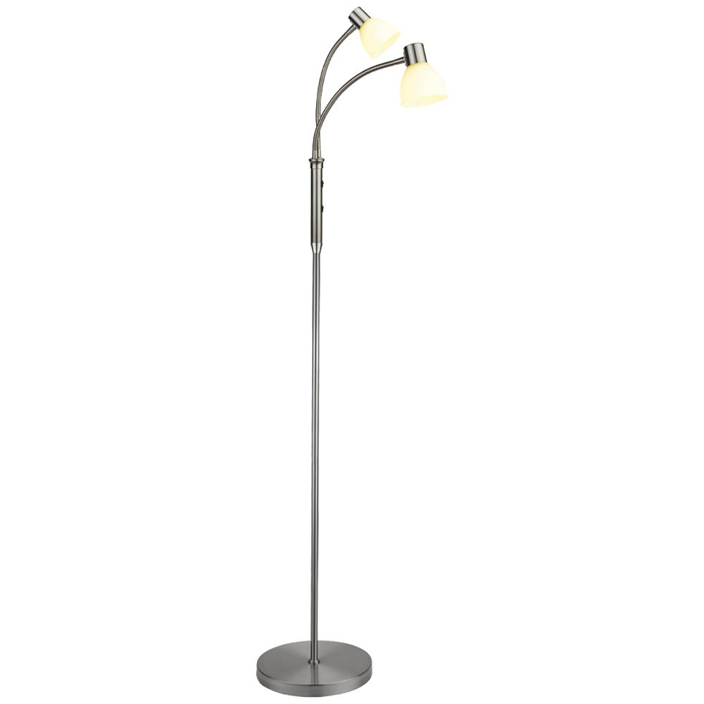 Zoom bilde av Hudson 2 Stål gulvlampe Fra Halo Design - En perfekt kombinasjon av stil og funksjon som gir hjemmet ditt b&aring;de eleganse og praktisk belysning.