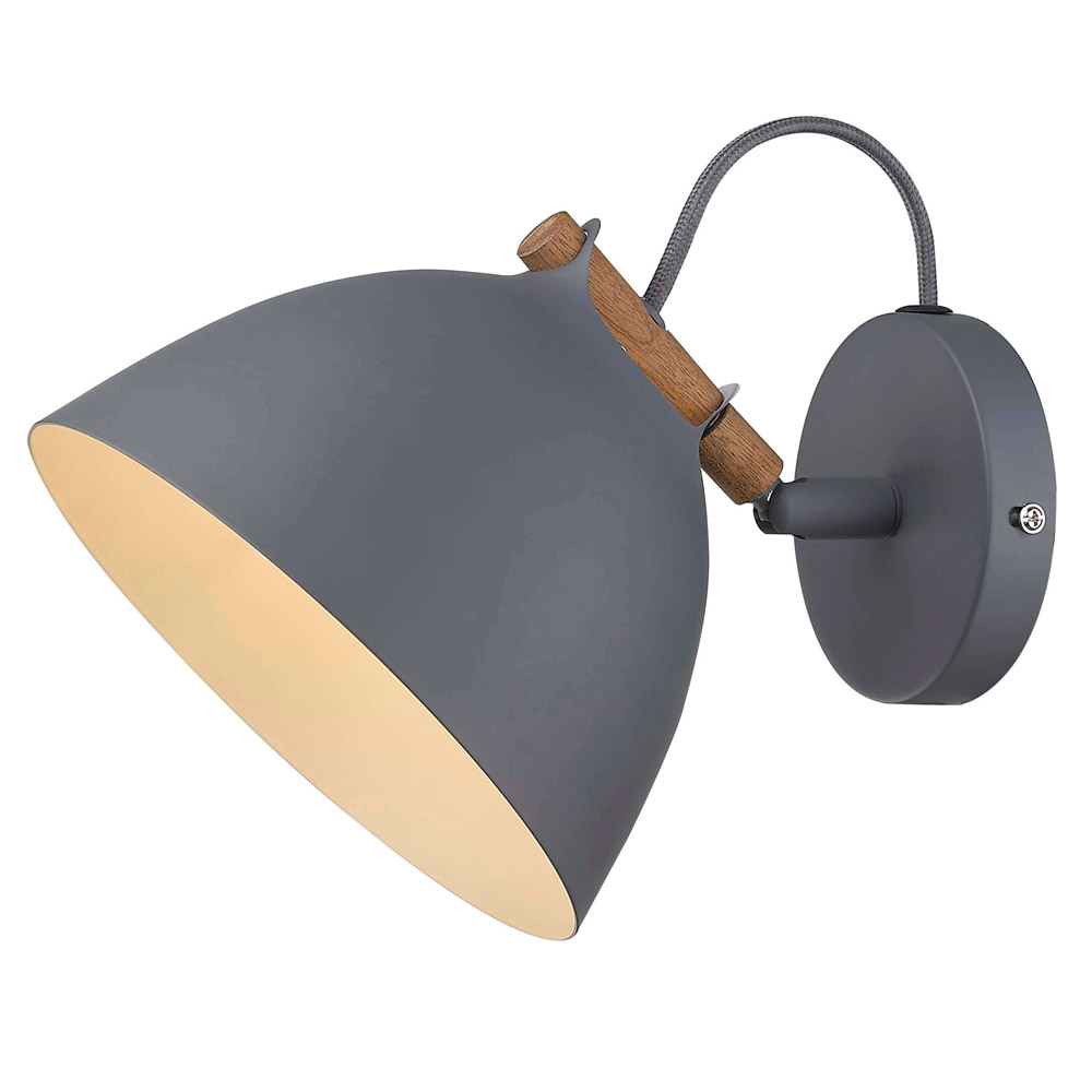 Århus Ø18 Grå vegglampe Fra Halo Design - H&oslash;y innredningen din med &Aring;rhus vegglampe &ndash; en perfekt blanding av moderne eleganse og funksjonalitet.