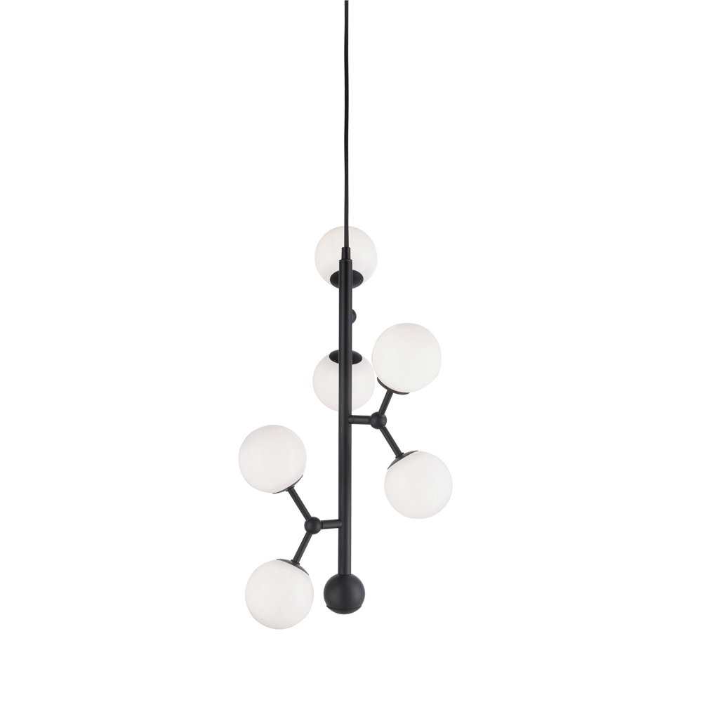Atom vertical Ø30 Svart Taklampe Fra Halo Design - Atom er et moderne anheng med stilig design.
