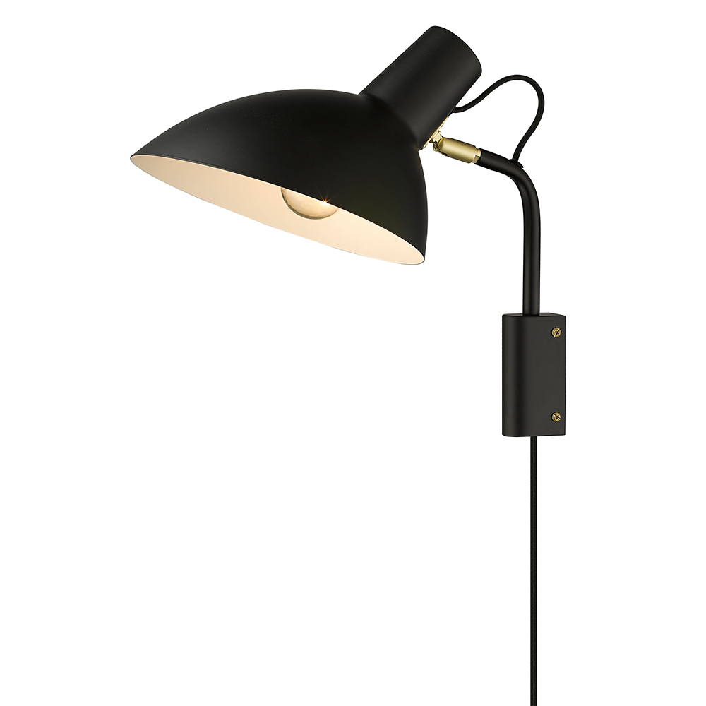 Zoom bilde av Metropole Ø24 Svart vegglampe Fra Halo Design - Metropole-serien er en komplett og funksjonell familie av lamper med en s&aelig;regen og industriell stil.
