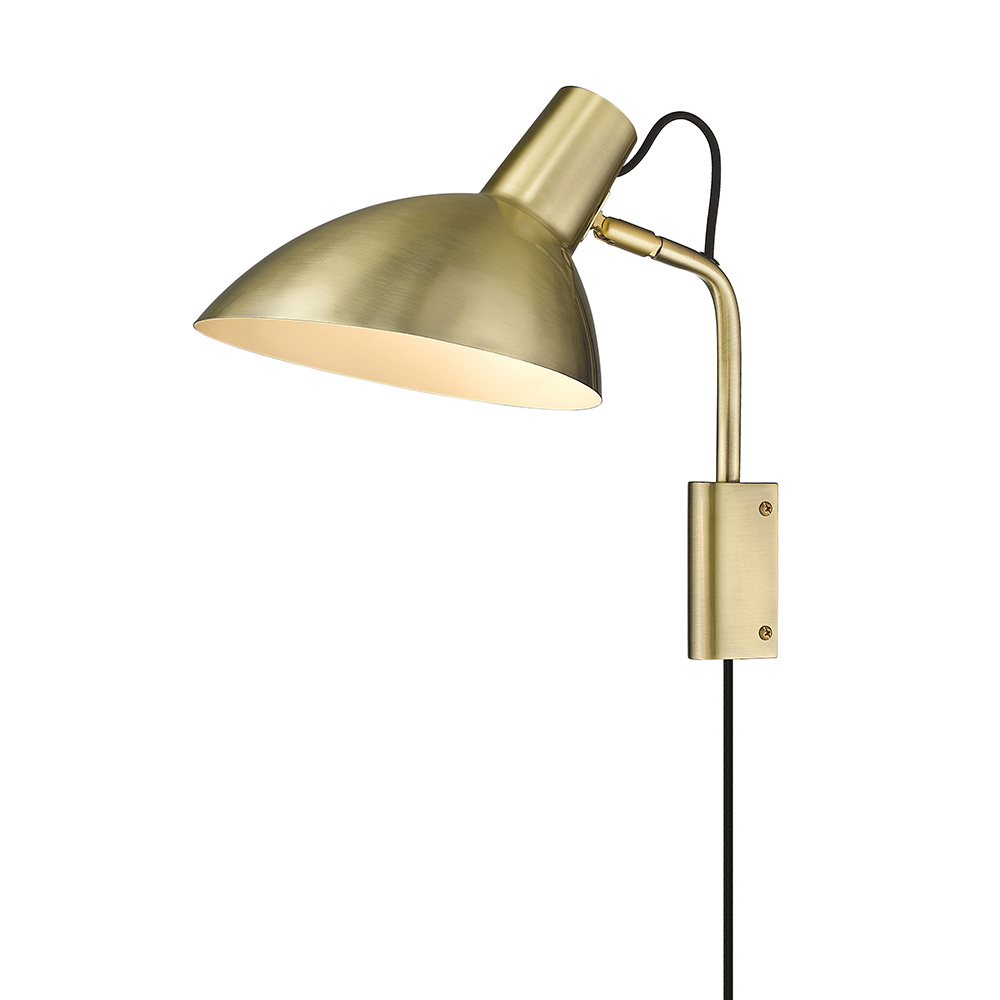 Metropole Ø24 Antikk messing vegglampe Fra Halo Design - Metropole-serien er en komplett og funksjonell familie av lamper med en s&aelig;regen og industriell stil.