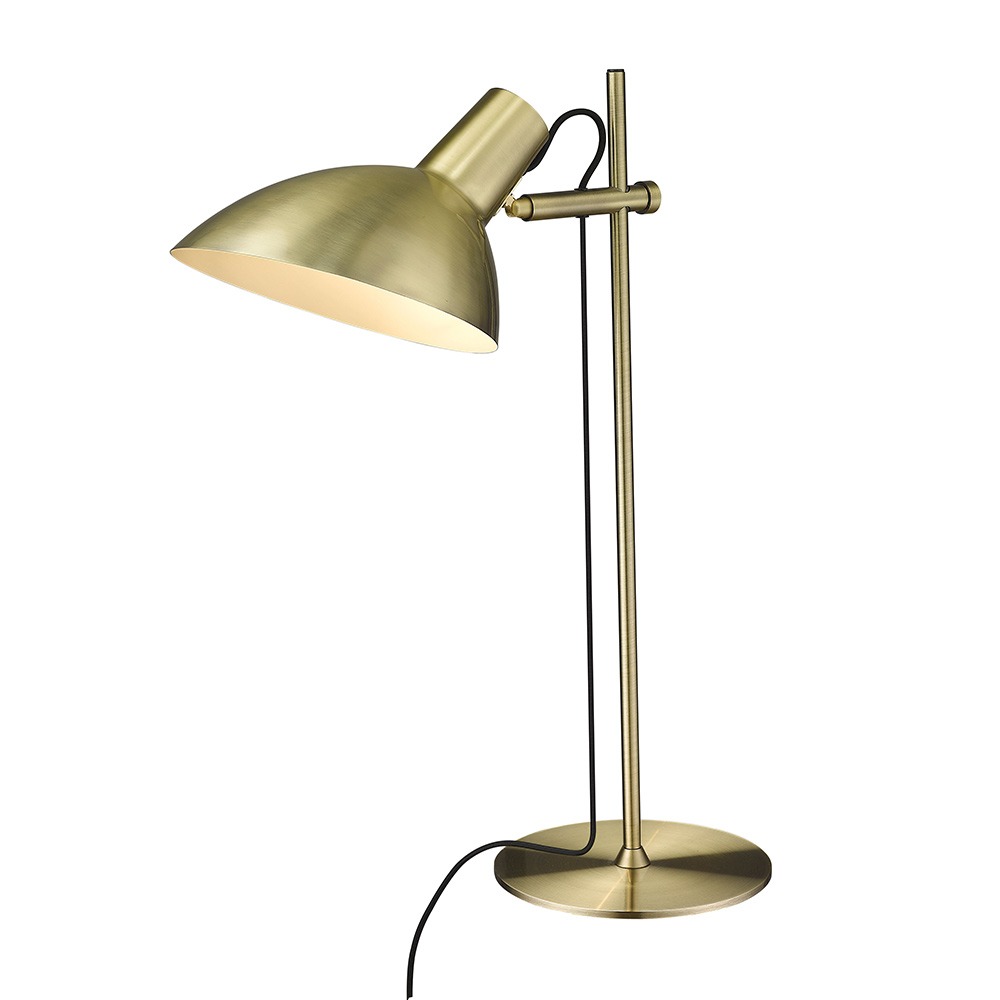 Zoom bilde av Metropole 63cm Antikk messing skrivebordslampe Fra Halo Design - Metropole-serien er en komplett og funksjonell familie av lamper med en s&aelig;regen og industriell stil.
