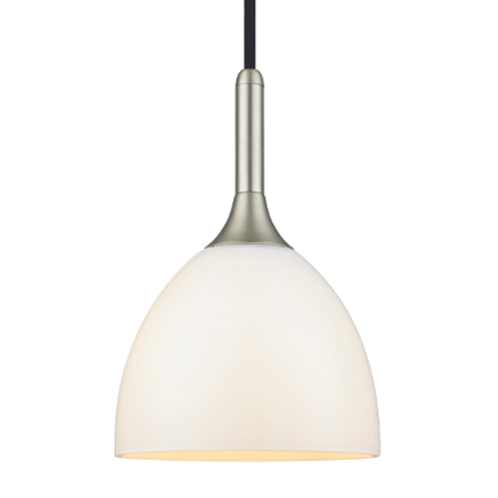 Bellevue Ø24 Opal Taklampe Fra Halo Design - Skjermen av opalglass skaper en fin lysspredning og i kombinasjon med metallet i børstet stål blir det en stilig lampe, perfekt for ethvert hjem.