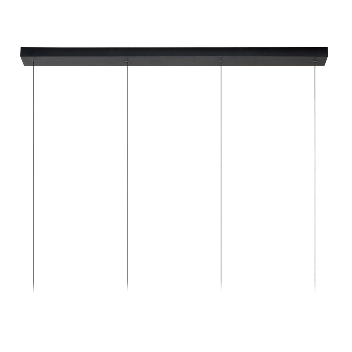 Lorenz 120cm Svart Taklampe Fra Lucide - LED-lysene er integrert og etter at du har koblet den til en dimmer, kan du enkelt stille inn lysstemningen.