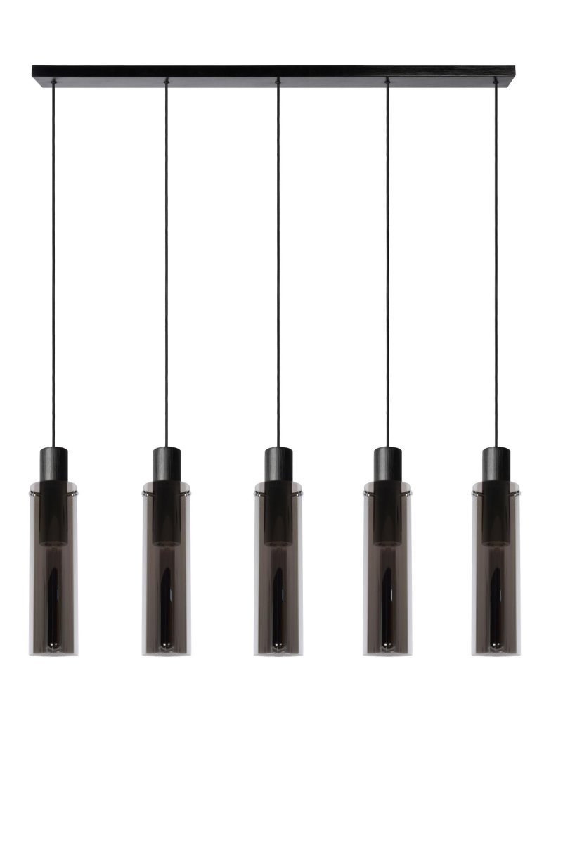 Orlando 112cm Røykfarget Taklampe Fra Lucide - Denne versjonen av Orlando pendellampe er den perfekte følgesvenn for en moderne spisestue.