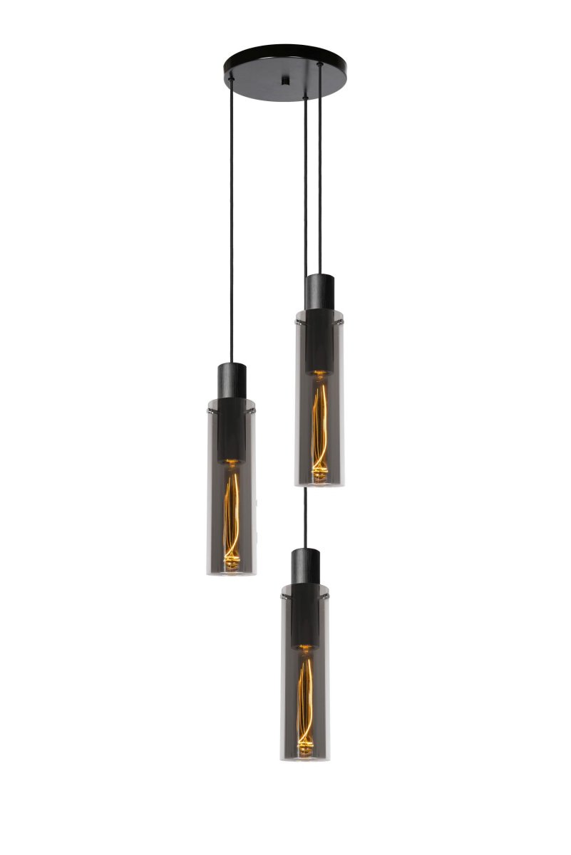 Orlando Ø32 Røykfarget Taklampe Fra Lucide - Komplett med Lucides rørlampe med varenummer: 49035/25/62Unike produktegenskaper:Passer for bruk med LED-lyspærerDenne lampen er svært justerbarLett å koble til en dimmer (ekskl.