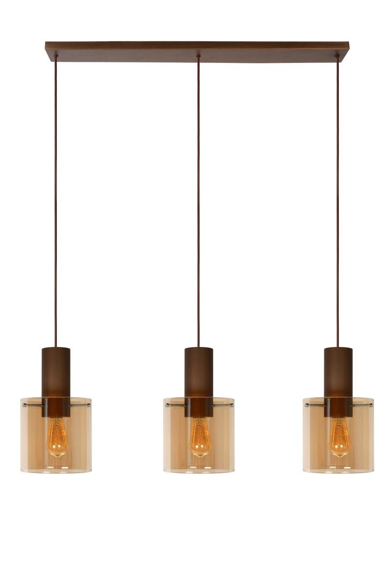 Toledo 100cm Rav Taklampe Fra Lucide - Heng lampen på rød høyde takket være den justerbare ledningen og koble den til en dimmer for et perfekt resultat.