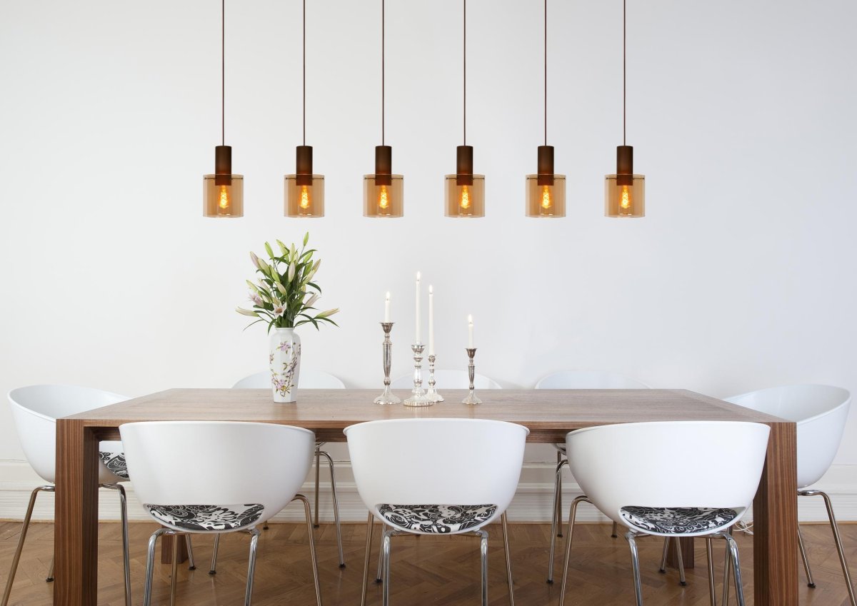 Toledo 100cm Rav Taklampe Fra Lucide - Heng lampen på rød høyde takket være den justerbare ledningen og koble den til en dimmer for et perfekt resultat.