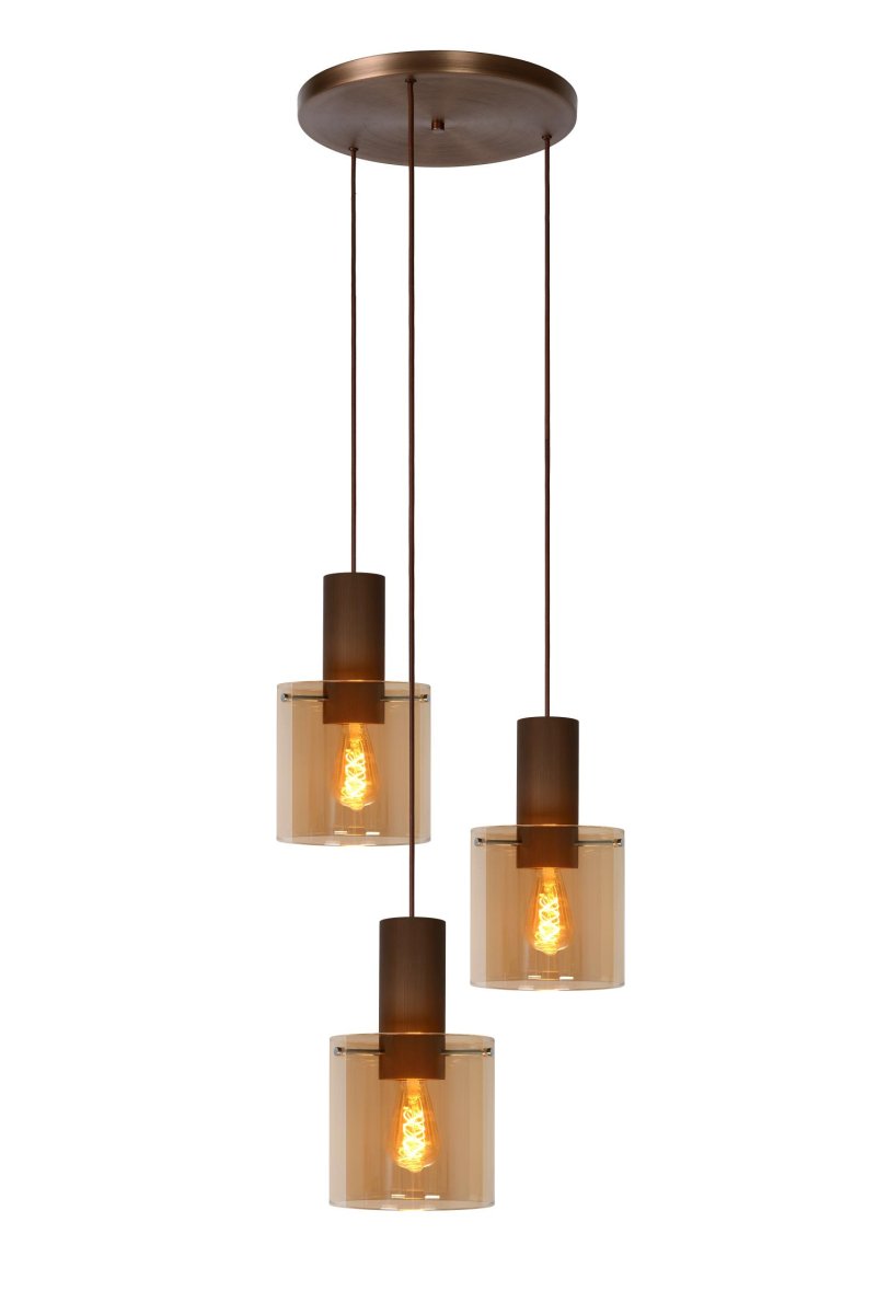 Toledo Ø50 Rav Taklampe Fra Lucide - Heng lampen på rød høyde takket være den justerbare ledningen og koble den til en dimmer for et perfekt resultat.