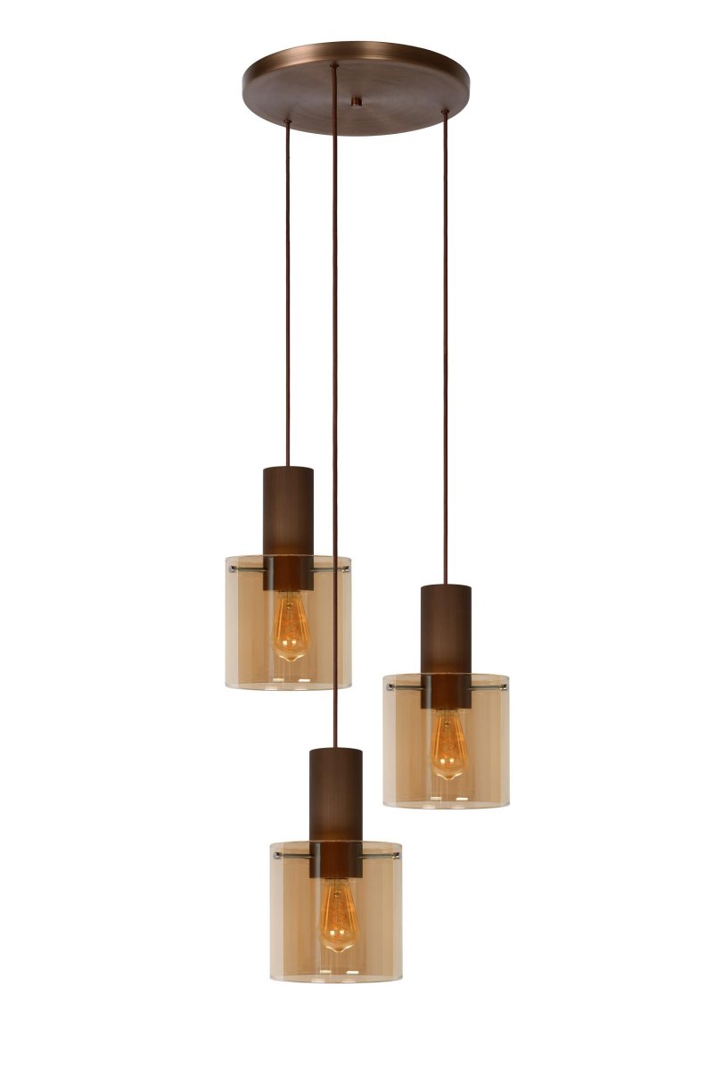 Toledo Ø50 Rav Taklampe Fra Lucide - Heng lampen på rød høyde takket være den justerbare ledningen og koble den til en dimmer for et perfekt resultat.