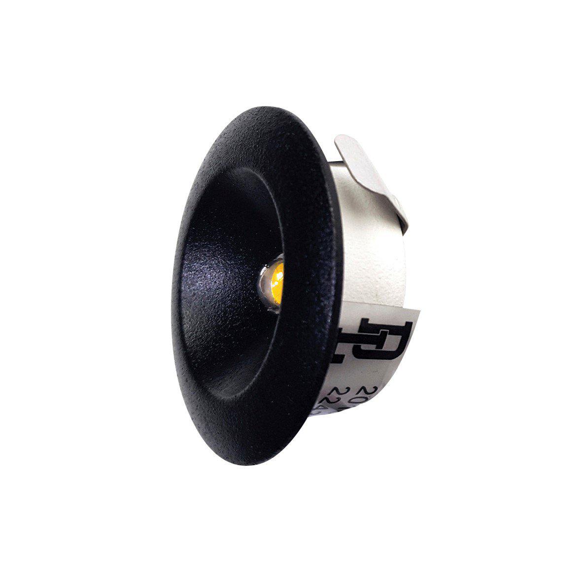 Q-33 Mini Downlight 2700K Svart Fra Designlight - Mindre downlight p&aring; 1,2 W og en diameter p&aring; 32,5 mm, lavt energiforbruk og lang levetid.
