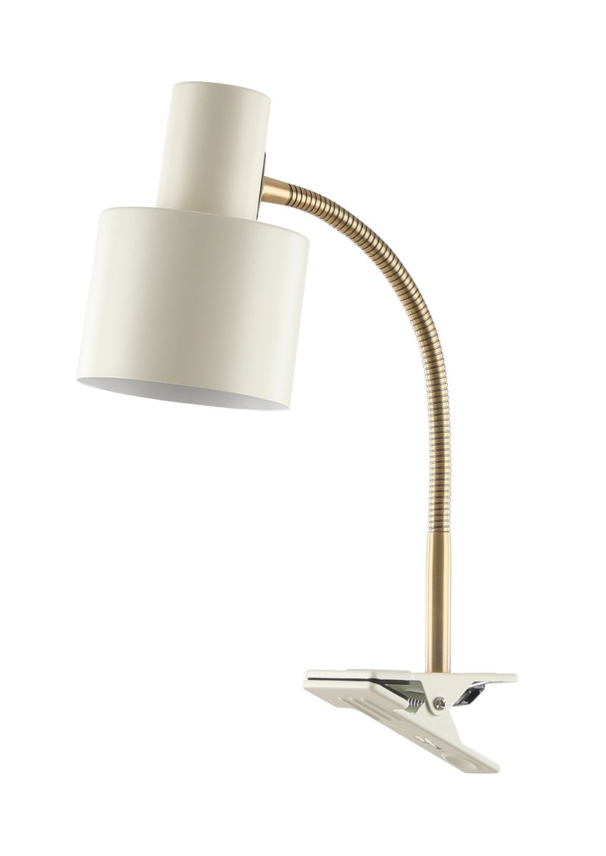 Zoom bilde av Vogue Krem klemmelampe Fra Halo Design - Med sin fleksible klemmefunksjon kan du enkelt feste lampen når du trenger den – på skrivebordet, sengegavlen eller en hylle.