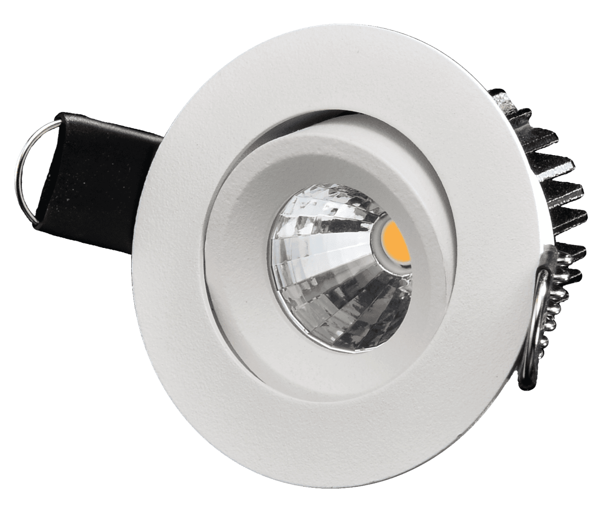 Q-16 Mini Downlight 3000K Hvit Fra Designlight - Med en lysstr&oslash;m p&aring; 310 lumen har armaturen et bredt bruksomr&aring;de og kan installeres b&aring;de som dekorativ aksentbelysning eller som en del av generell belysning i et rom.