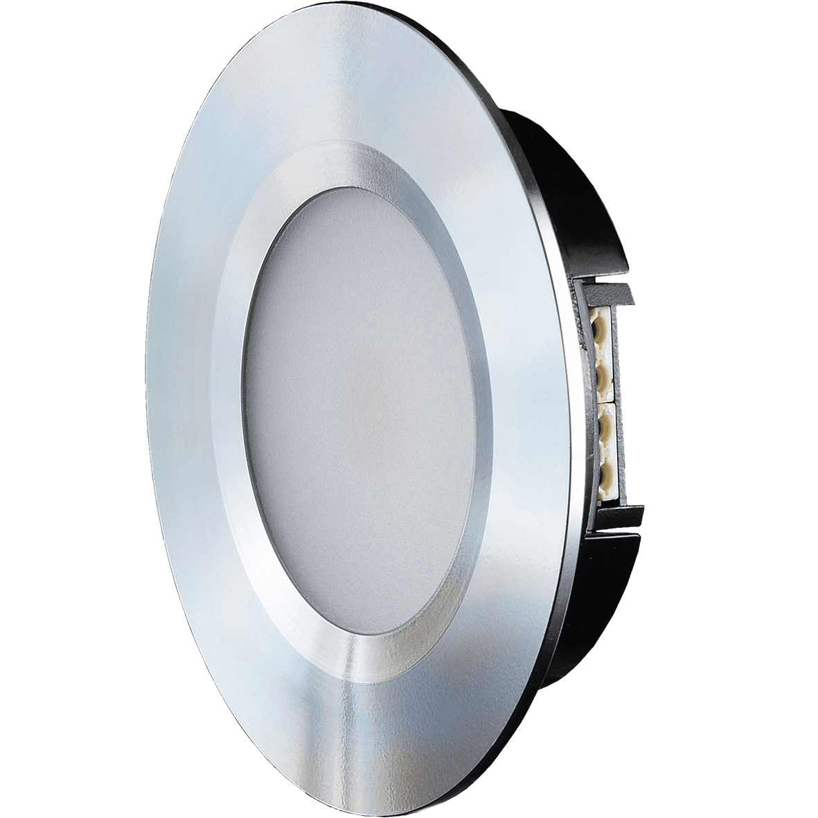 Q-36 Downlight 3000K Aluminium Fra Designlight - Med en hullst&oslash;rrelse p&aring; 55 mm, en monteringsdybde p&aring; 13 mm og en diameter p&aring; 70 mm, er den egnet for &aring; erstatte de fleste lignende armaturer.