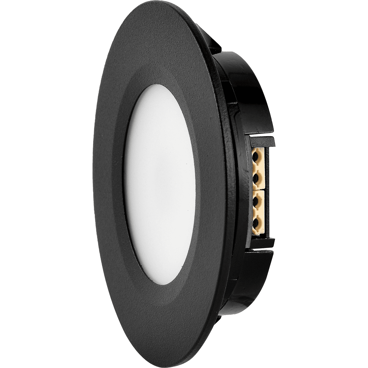 Q-36 Downlight 3000K Svart Fra Designlight - Med en hullst&oslash;rrelse p&aring; 55 mm, en monteringsdybde p&aring; 13 mm og en diameter p&aring; 70 mm, er den egnet for &aring; erstatte de fleste lignende armaturer.