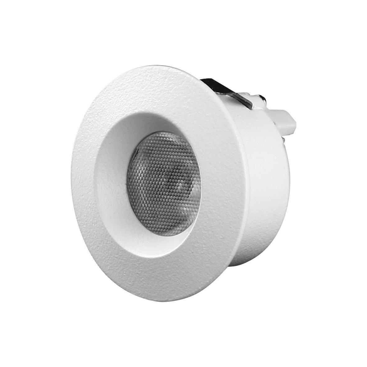 Q-20 Mini Downlight 3000K 10-pk Hvit Fra Designlight - Denne downlighten kan med fordel installeres i vindusnisjer og skap og har en minimum installasjonsdybde p&aring; kun 19 mm.