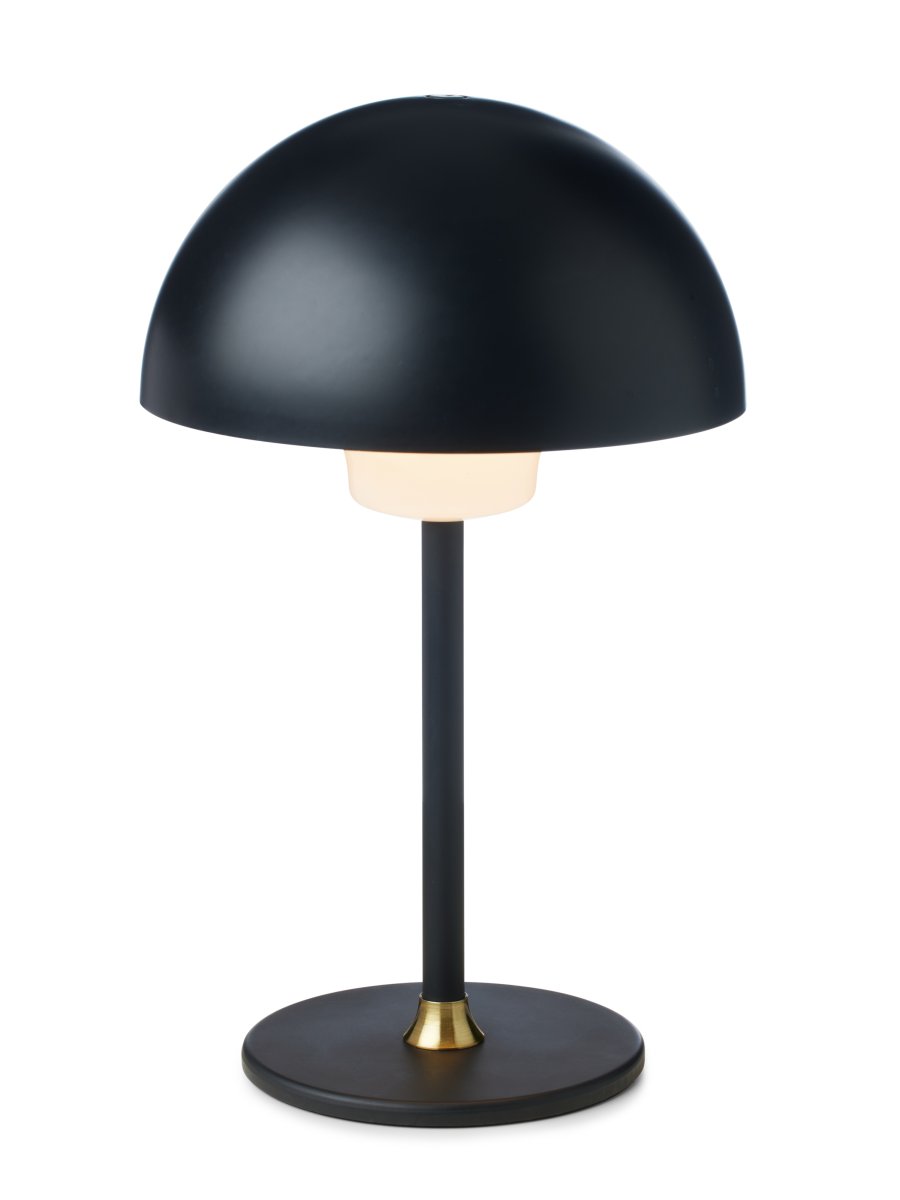 Moon Light 27cm Svart bærbar Fra Halo Design - Det oppladbare batteriet gir fleksibilitet og med den medf&oslash;lgende USB-kabelen kan du enkelt lade det.