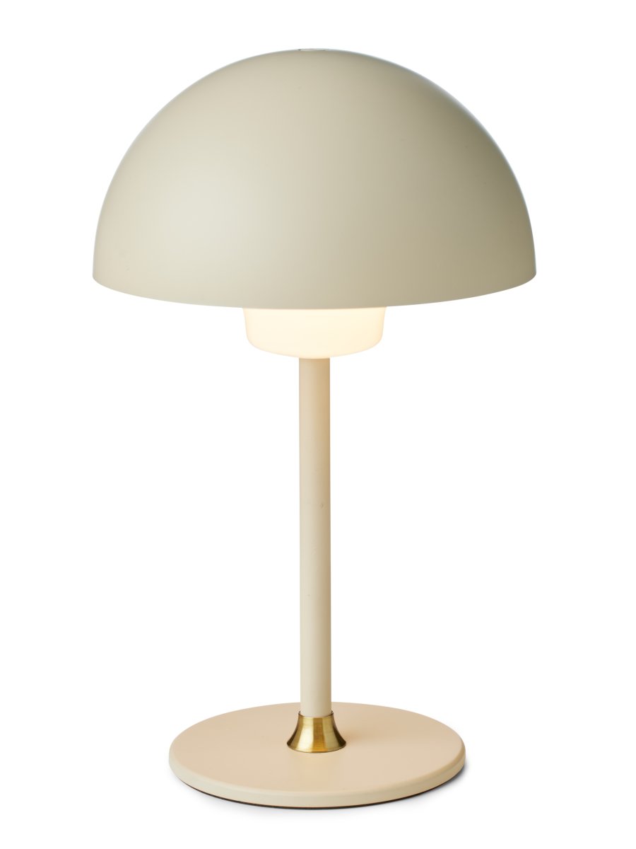 Moon Light 27cm Krem bærbar Fra Halo Design - Det oppladbare batteriet gir fleksibilitet og med den medf&oslash;lgende USB-kabelen kan du enkelt lade det.