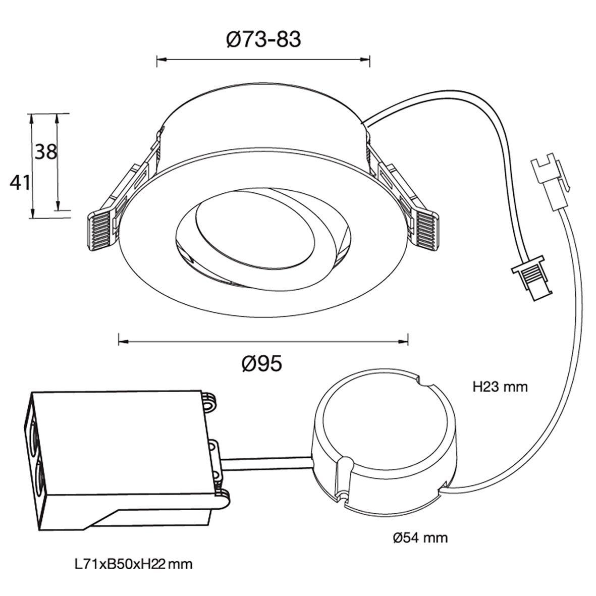 D-007 Downlight 4000K Hvit Fra Designlight - For de som &oslash;nsker en downlight som skiller seg ut, finnes det en armaturfront/dekorring som kan bestilles som tilbeh&oslash;r i fargene gull, krom, bronse, antikk messing og b&oslash;rstet sateng.