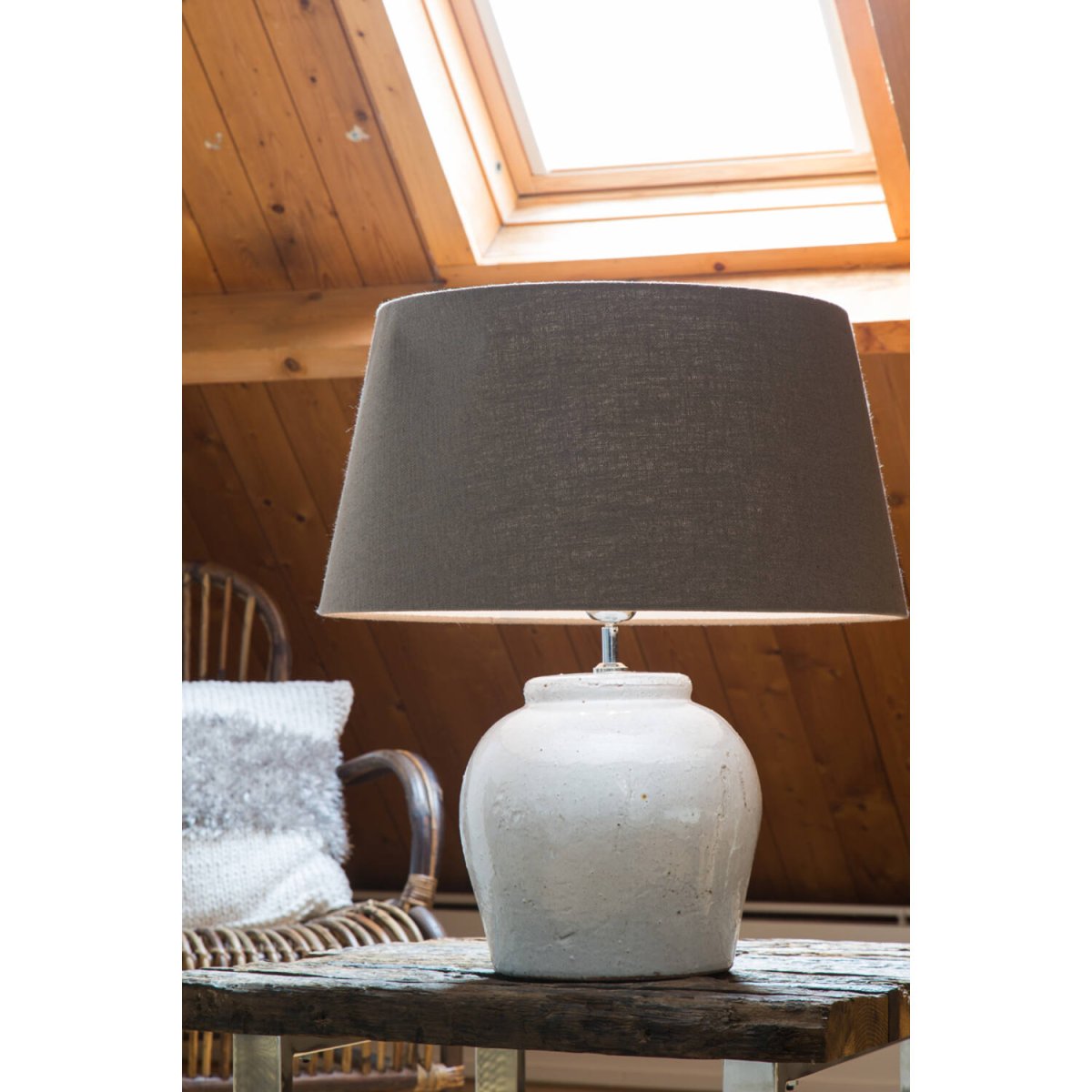 Etna 40cm Hvit lampefot Fra Light & Living - 