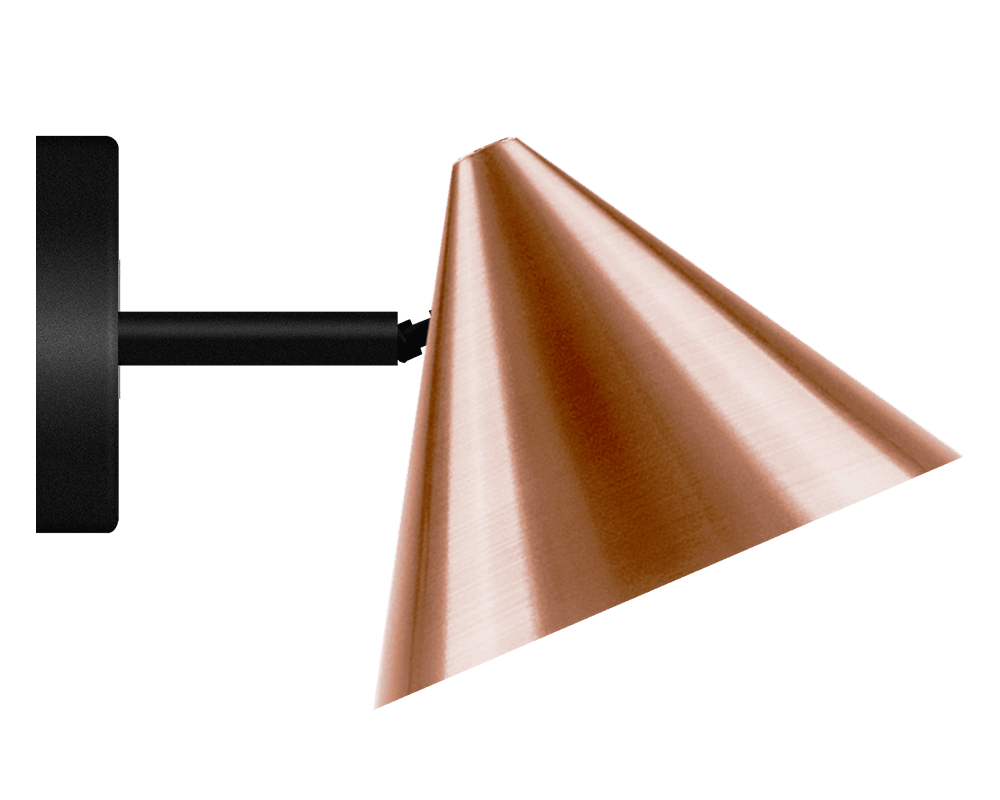 Tratt Micro IP20 Rå kobber vegglampe Fra Westal - Tratt Micro er en videreutvikling av Tratt-armaturen.