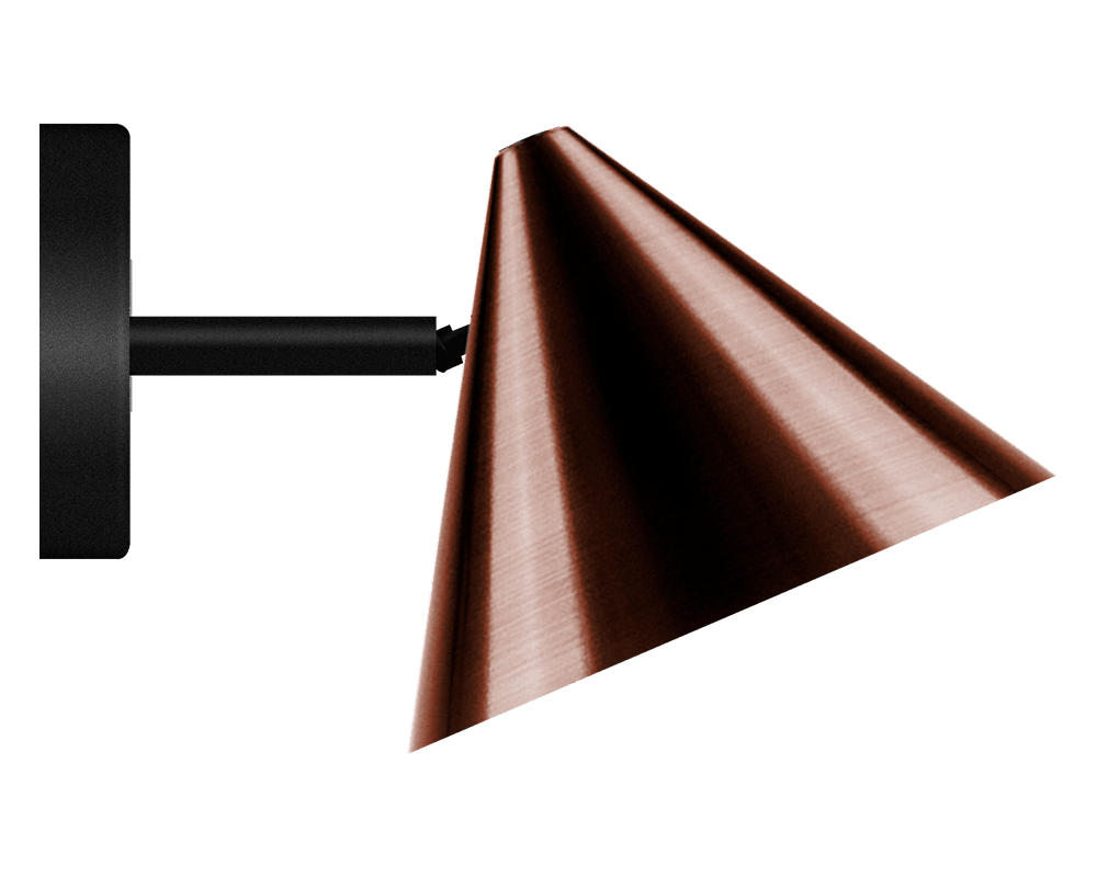 Tratt Micro IP20 Mørk oksidert kobber vegglampe Fra Westal - Tratt Micro er en videreutvikling av Tratt-armaturen.