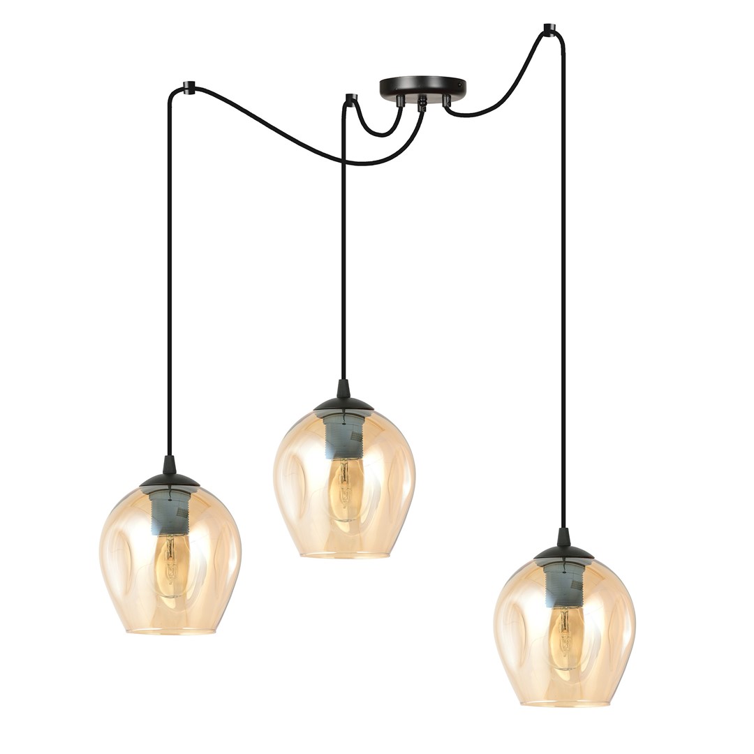 Level 28cm Rav Taklampe Fra Emibig Lighting - Den er ideell for h&oslash;ye lofter og fremhever deres moderne karakter samtidig som den gir vakker belysning.