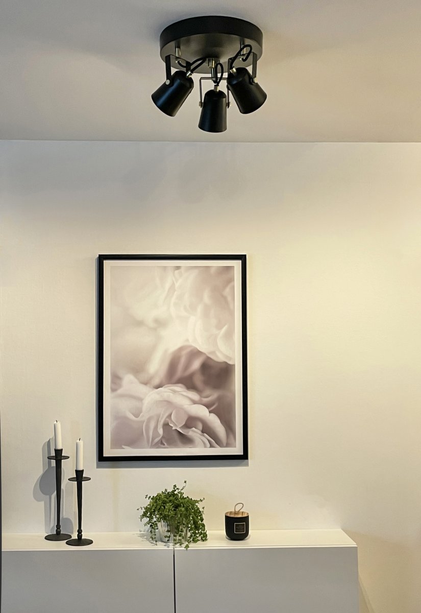 Metz 3 Svart spotlight Fra Aneta Lighting - Metz takspot i metall.