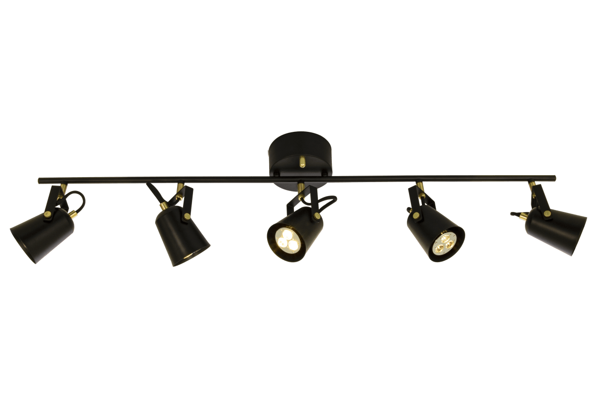 Metz 5 Svart spotlight Fra Aneta Lighting - Metz takspot i metall.