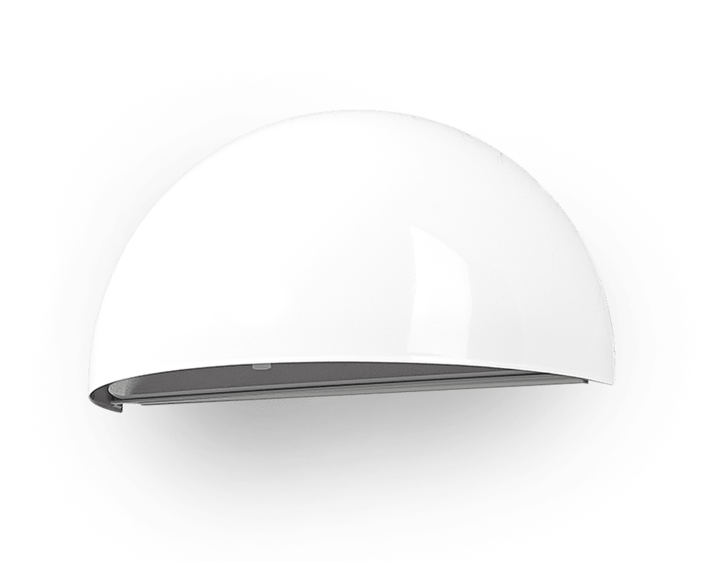 Uni Hvit utendørslampe Fra Westal - Armaturen leveres komplett med fastmontert LED-enhet, som kan dimmes med frontkantdimmer.