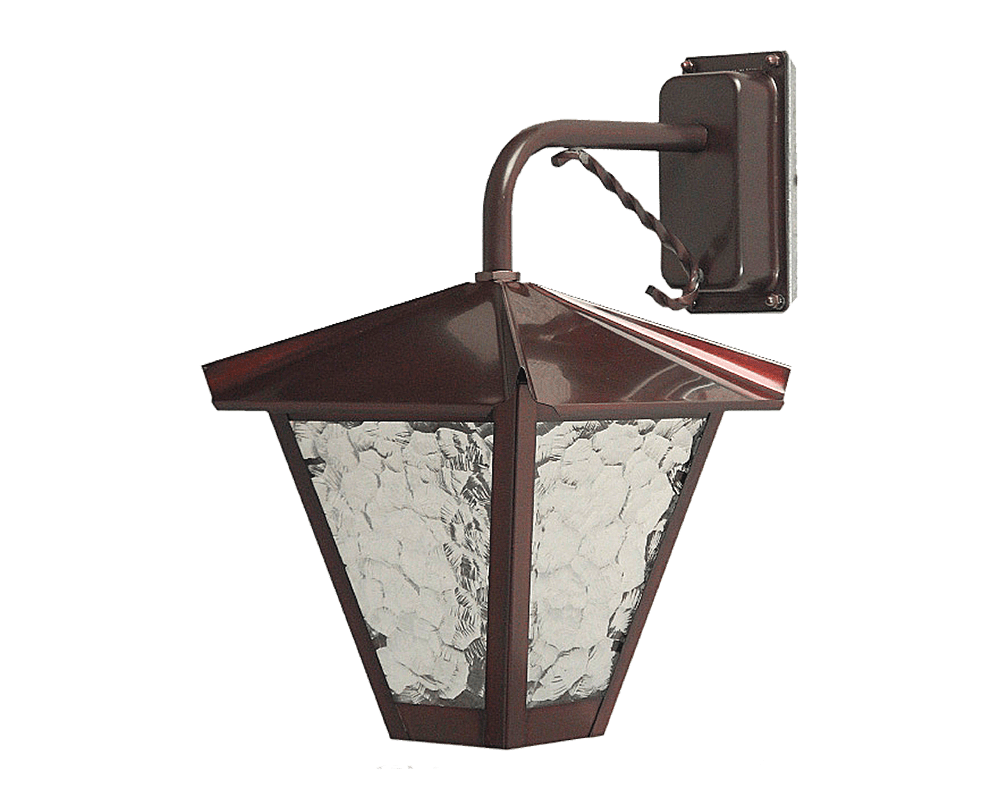 Gustav ned Oksidert kobber utendørslampe Fra Westal - Velg mellom en opp- eller nedover-lanterne i lakkert og rustfri finish, eller i praktfullt oksidert kobber.